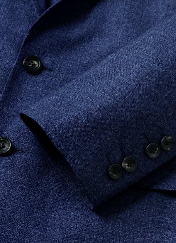 Wool Silk Hopsack Blazer - Woven In Italy