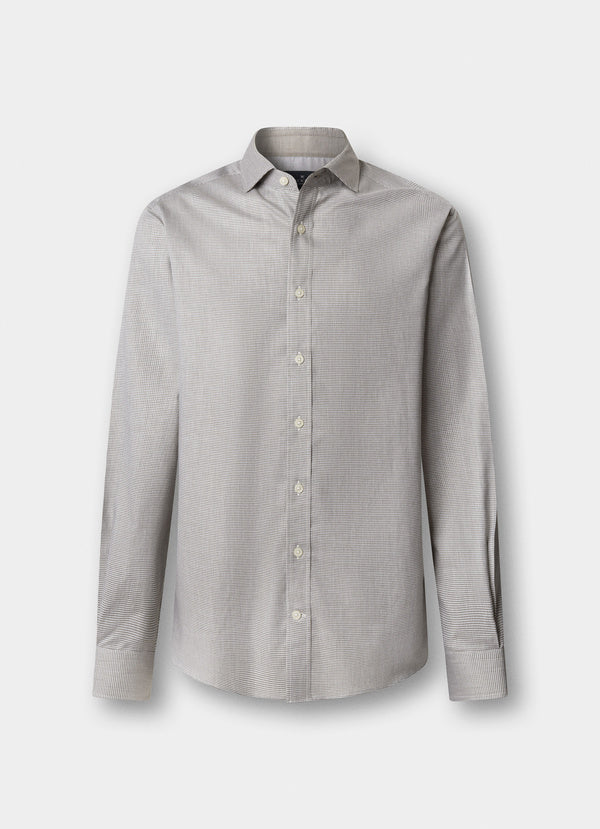 Tailored Fit Flannel Puppytooth Shirt