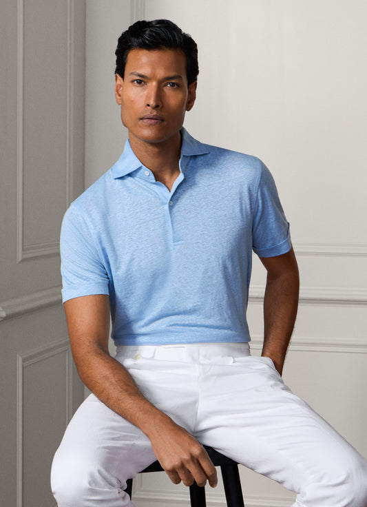 Classic Fit Pure Linen Short Sleeve Polo