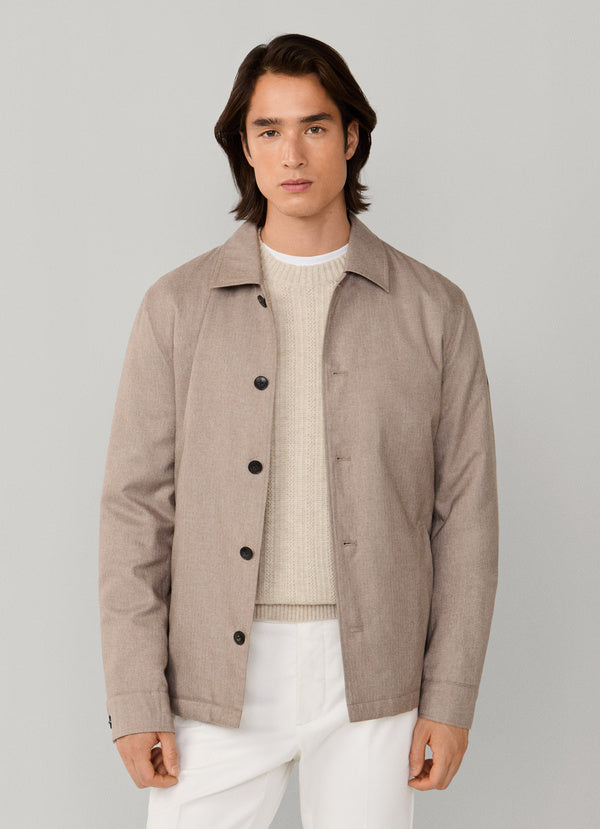 Herringbone Shirt Jacket