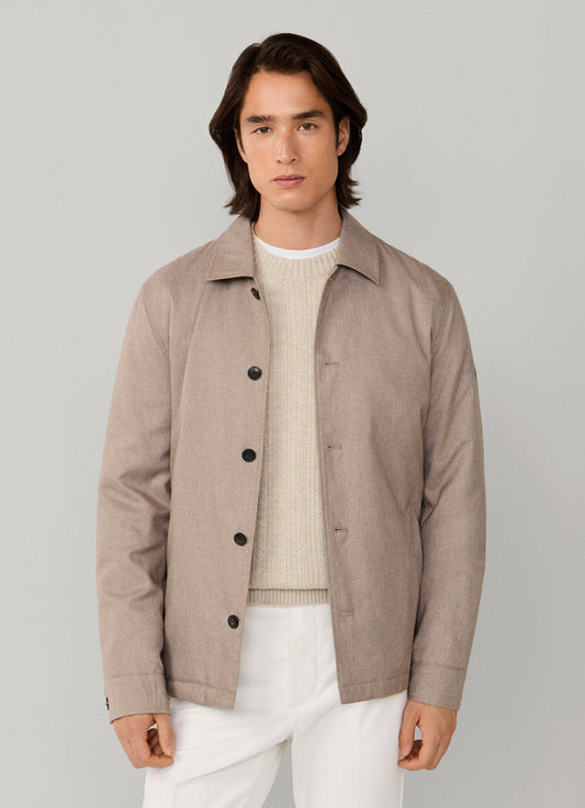 Herringbone Shirt Jacket