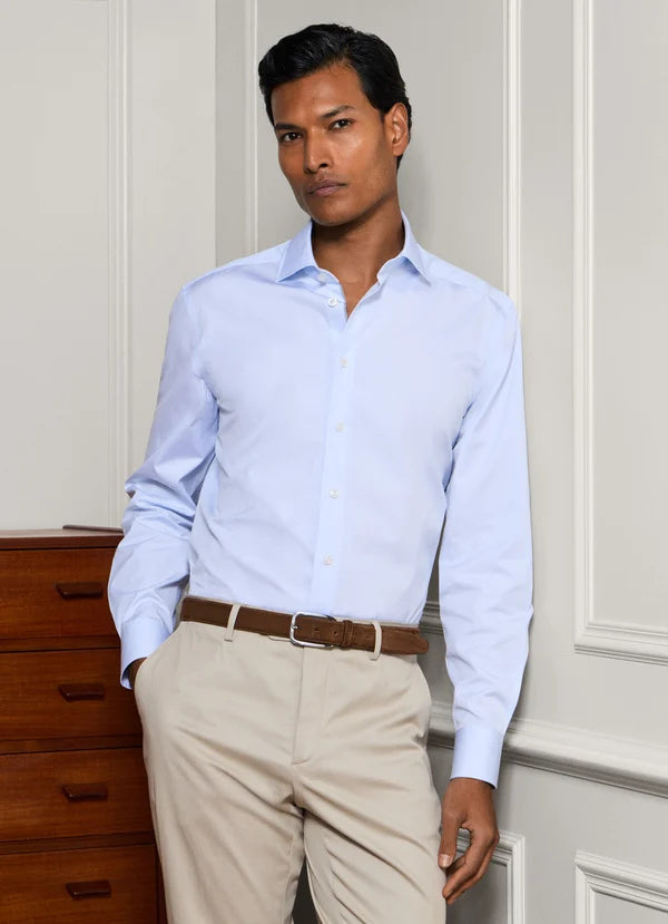 Tailored Fit Fine Stripe Selvedge Shirt