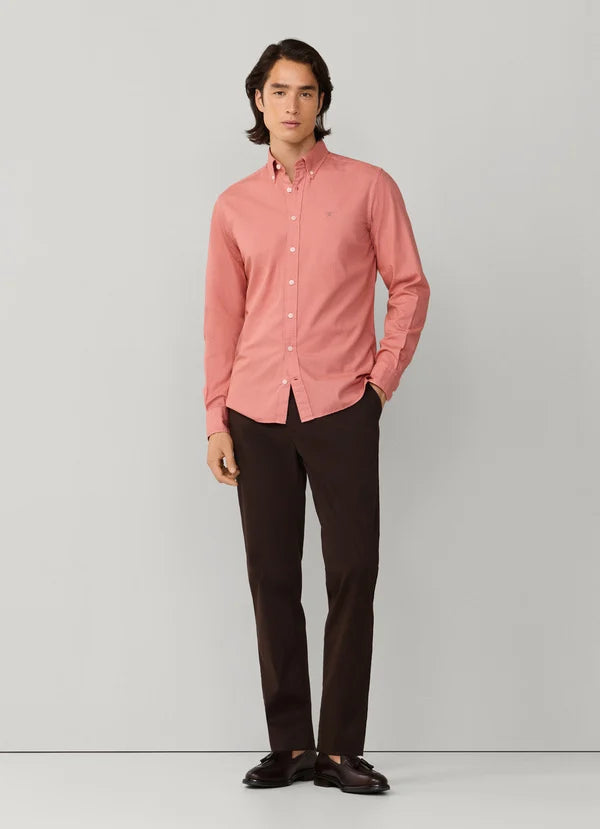 Tailored Fit Garment Dyed Oxford Shirt