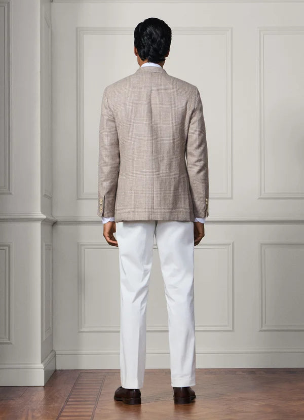 Wool-Linen Glencheck Blazer