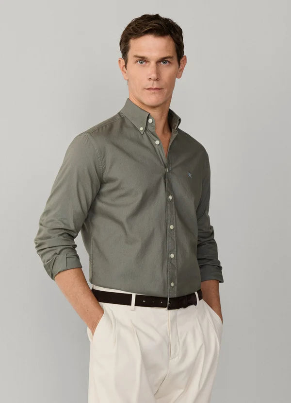 Tailored Fit Garment Dyed Oxford Shirt