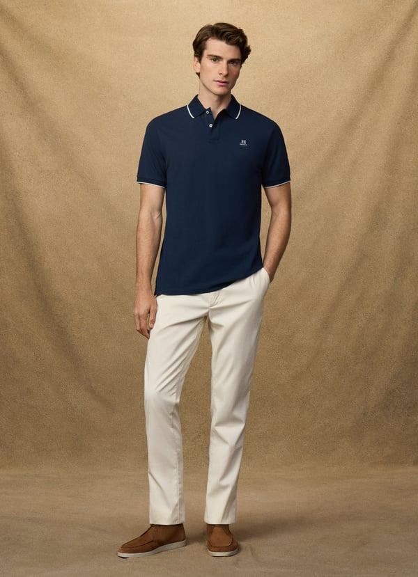 Classic Fit Short Sleeve Tipped Polo