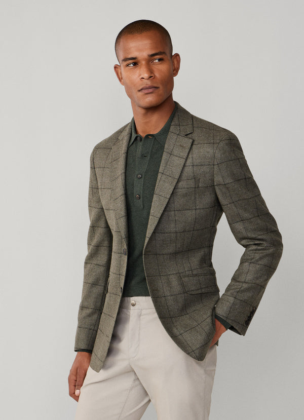 Wool Windowpane Blazer