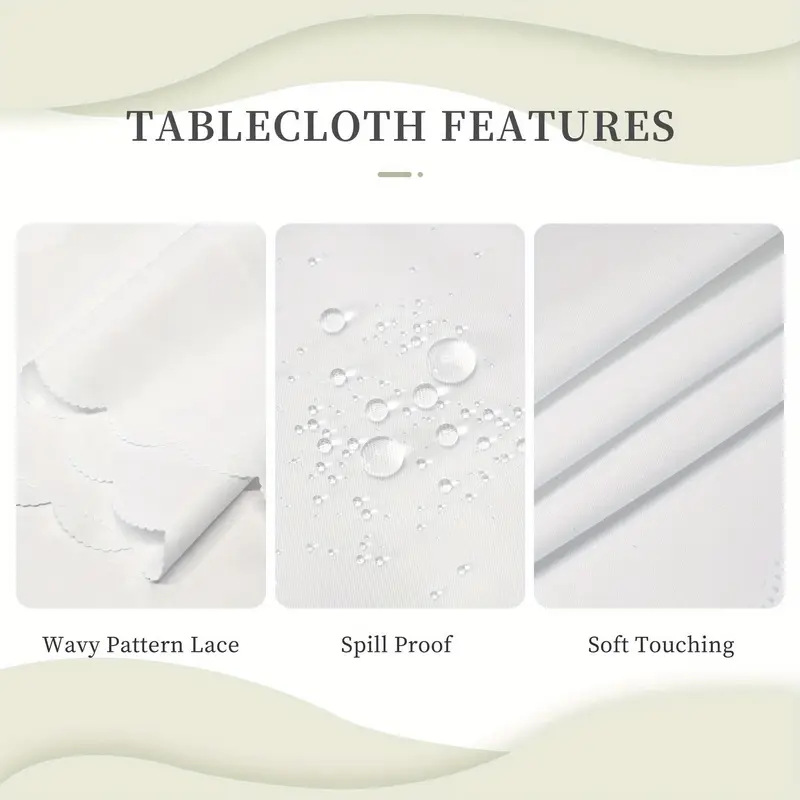 Elegant Waterproof Embossed Floral Tablecloth